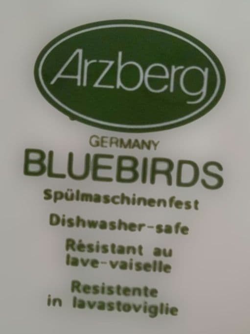 【希少】ヴィンテージ Germany アルツベルグ ブルーバード ティーセット