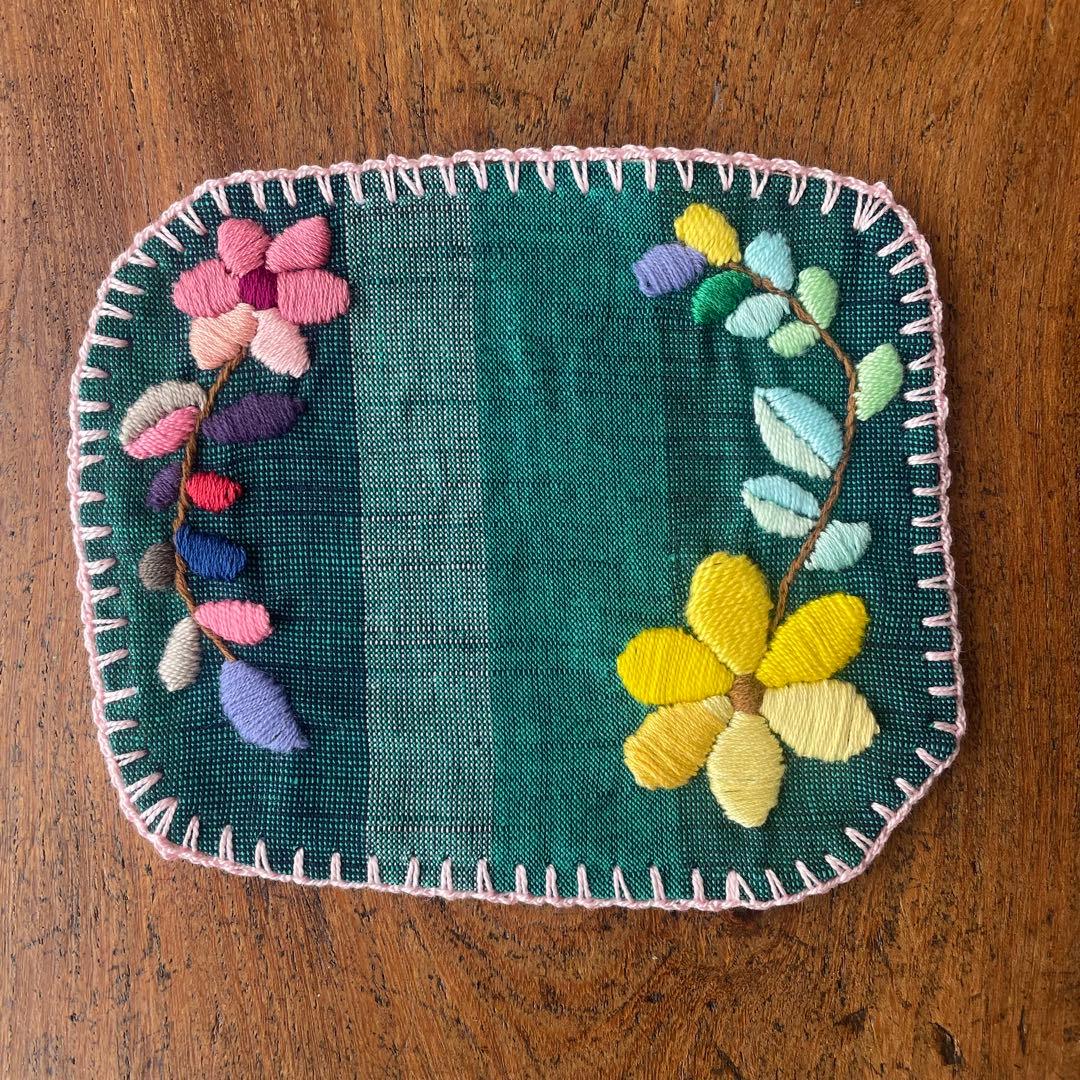 【 La Renaissance 】京町レトロ 硝子×会津木綿 刺繍祈りのセット