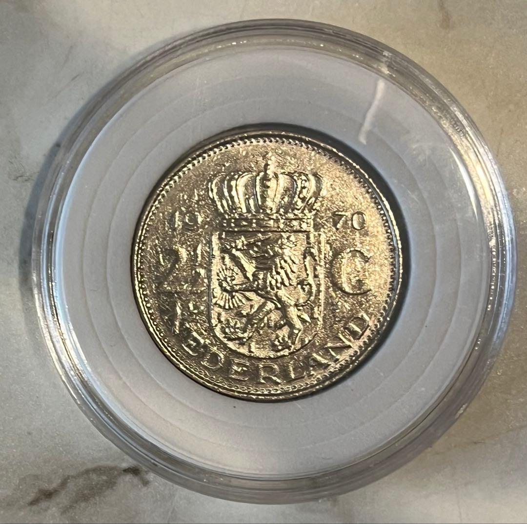 オランダ 1970年 2.5ギルダー銀貨