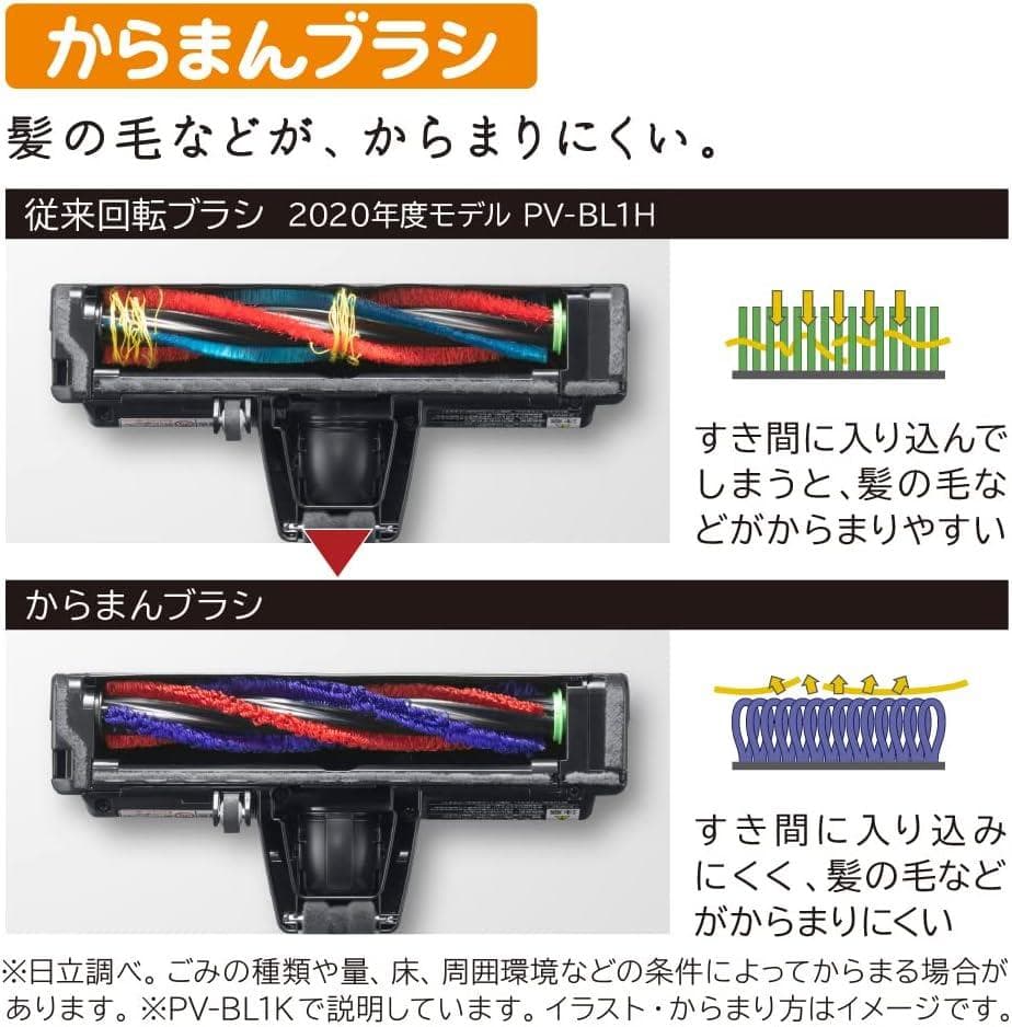 日立 掃除機 ラクかるスティック コードレス PV-BL1K W ホワイト
