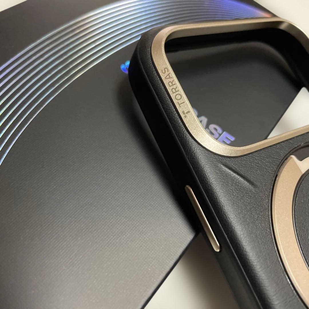 TORRAS iPhone 17Proケース 新感覚レザー 360°定点回転