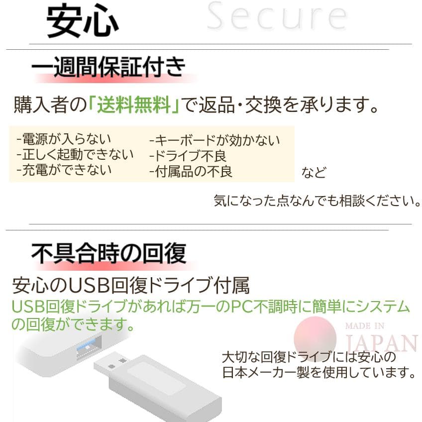 希少高音質で高解像度なオフィス付きすぐ使えるWin11純正リカバリノートパソコン