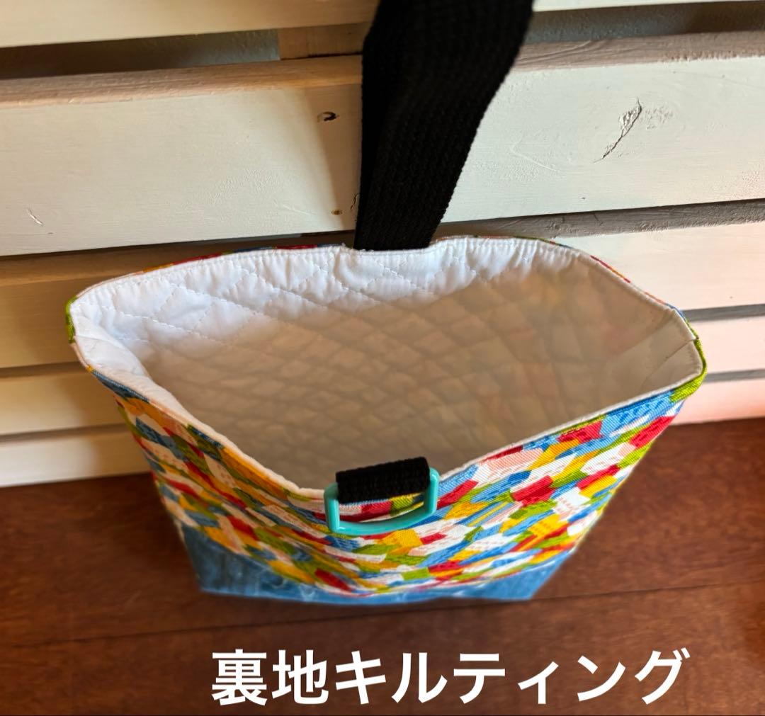 【入園入学準備】袋物セット　カラフルブロック柄