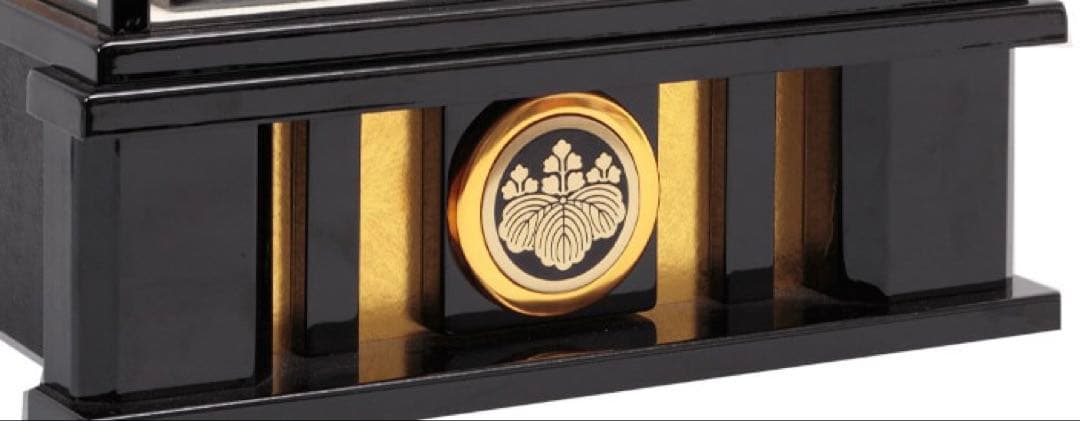 東京久月　五月人形　家紋付き兜飾り平飾りセット　正絹糸