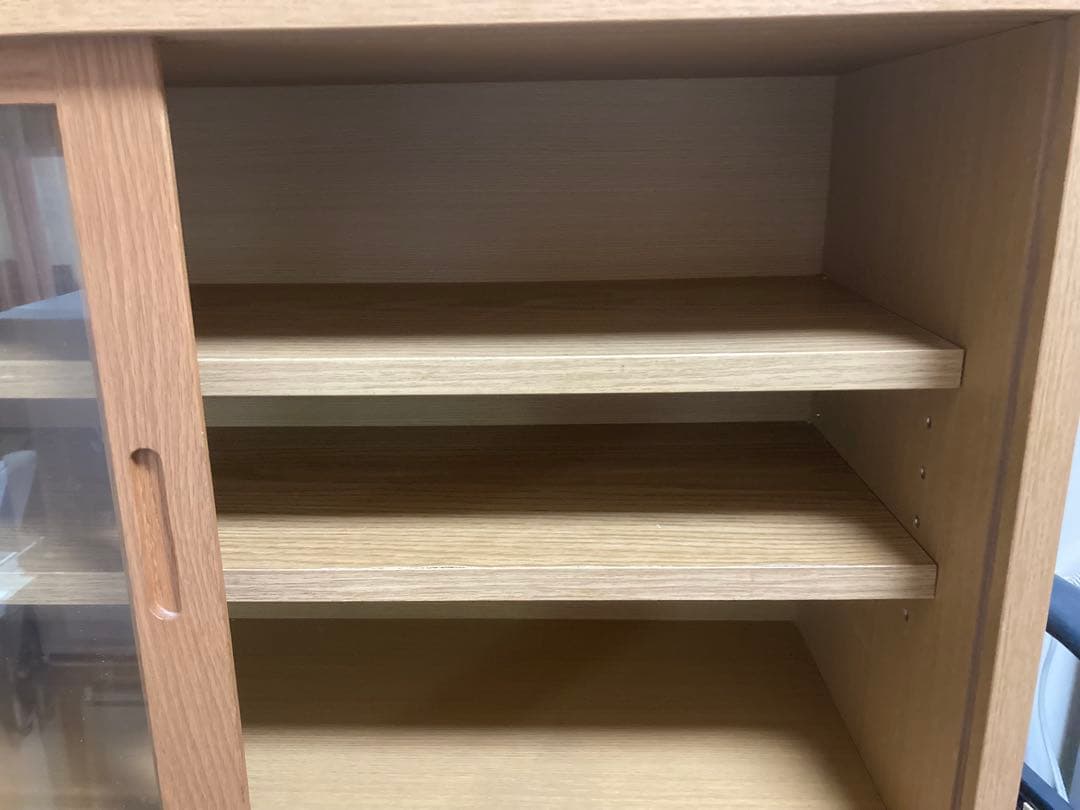 【無印良品】食器棚 ガラス扉付き キッチン収納