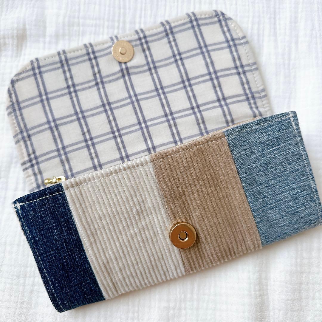 K*だ様 ハンドメイド　デニムリメイク長財布