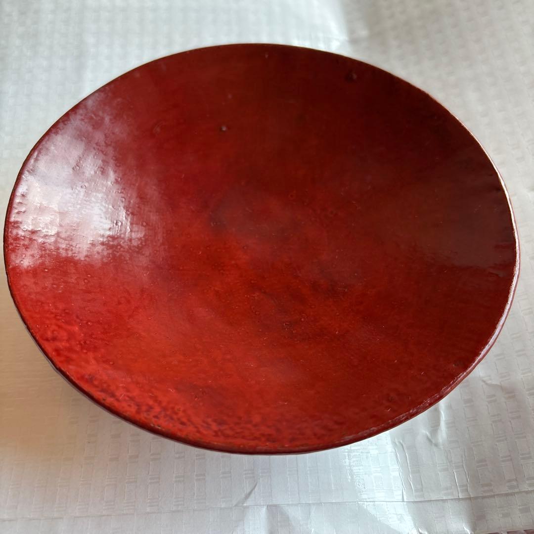 作家もの　漆器　原清　台皿　丸皿