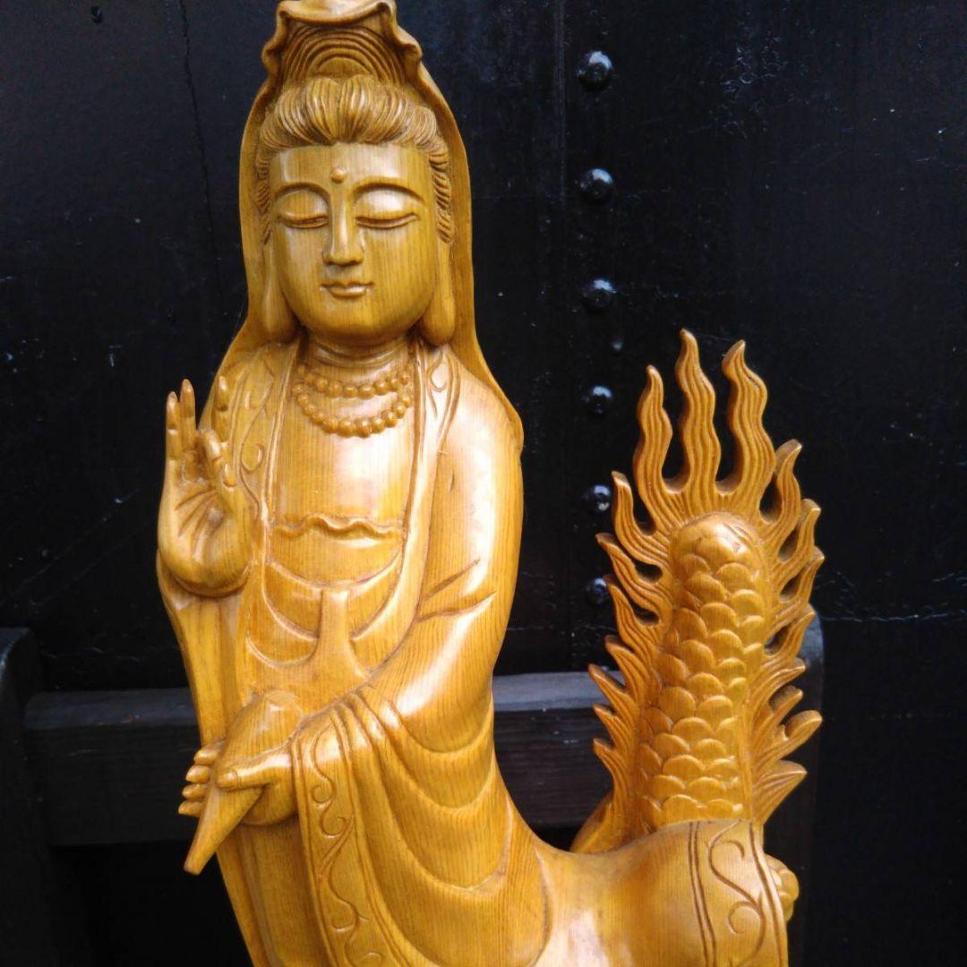 古美術品　木彫り仏昇り龍　縁起物　辰年　開運　置物オブジェ