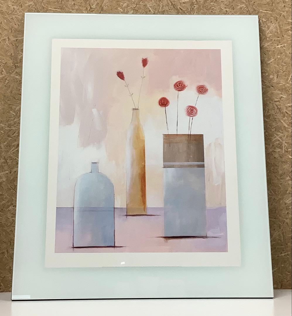 抽象画 花瓶と花 絵画　壁掛け