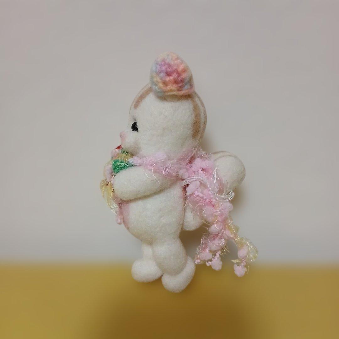 作家様　羊毛フェルト　リス　ホワイト