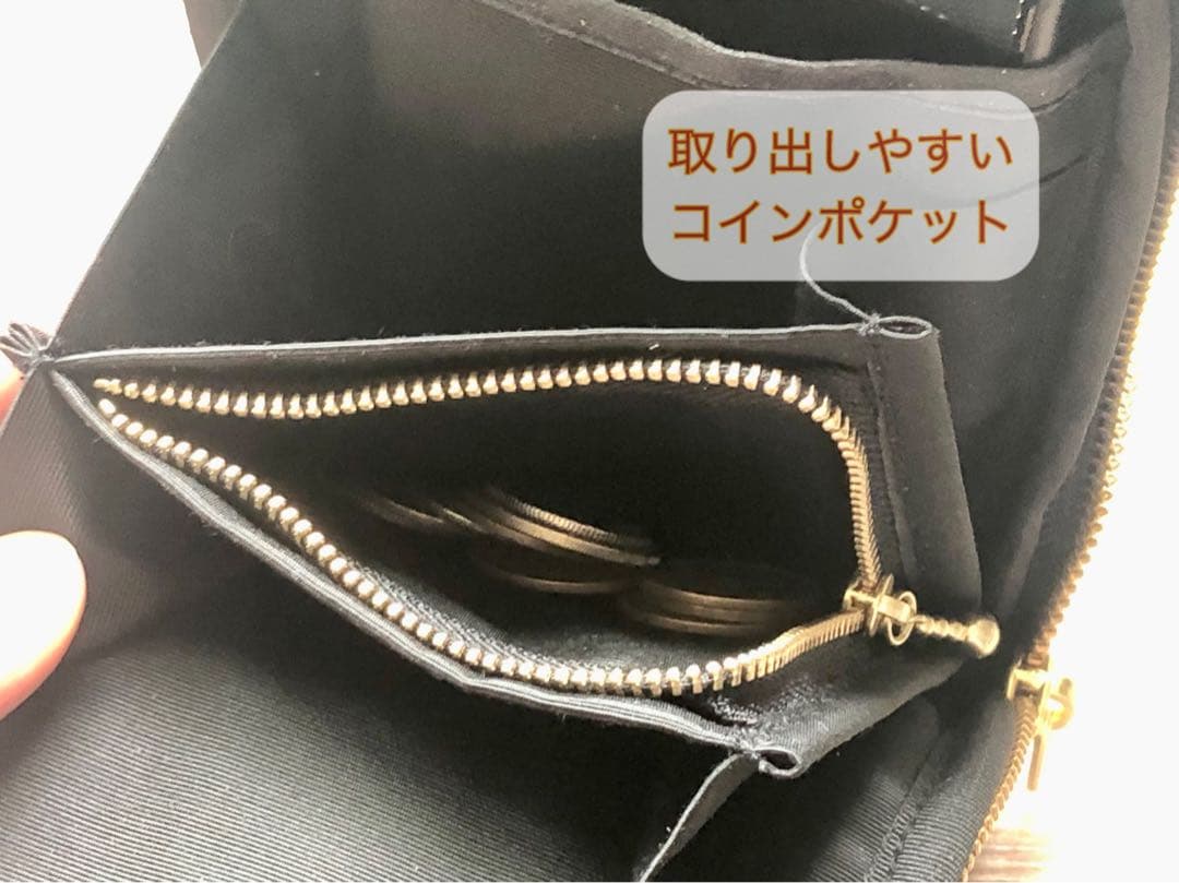 ★nae【キーポーチ／スマホショルダー】タンバリン チャコール