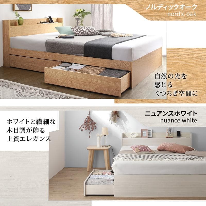 最安値！マットレスなし セミダブルベッド 収納 コンセント 送料込み！ 24