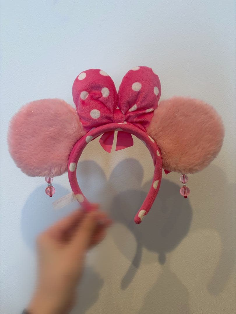 東京ディズニーリゾート カチューシャ ピンク イヤリング ミニー 水玉 ミニパル