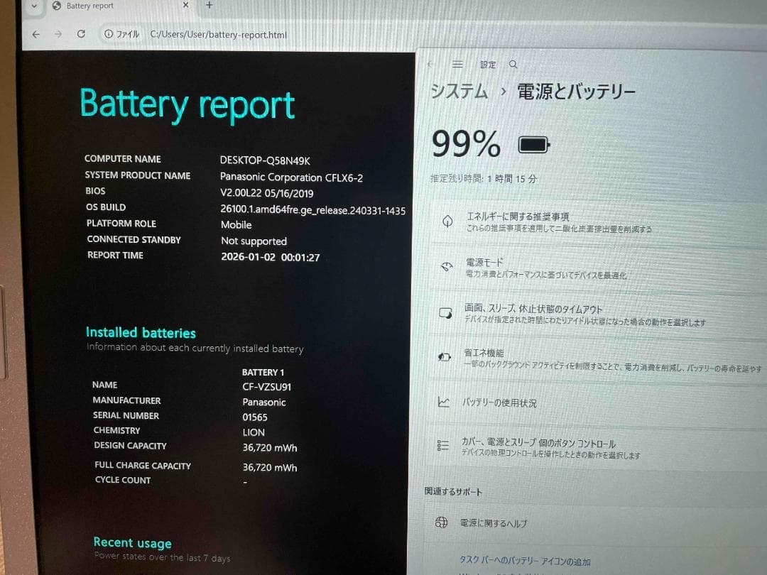 Win11 Office2024 CF-LX6 メモリ8GB SSD256GB