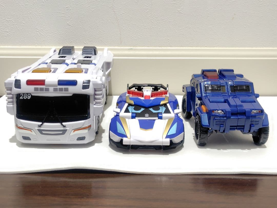 【超美品 早い者勝ち！】メタルカードボット 3機合体ブルーコップトリニティ