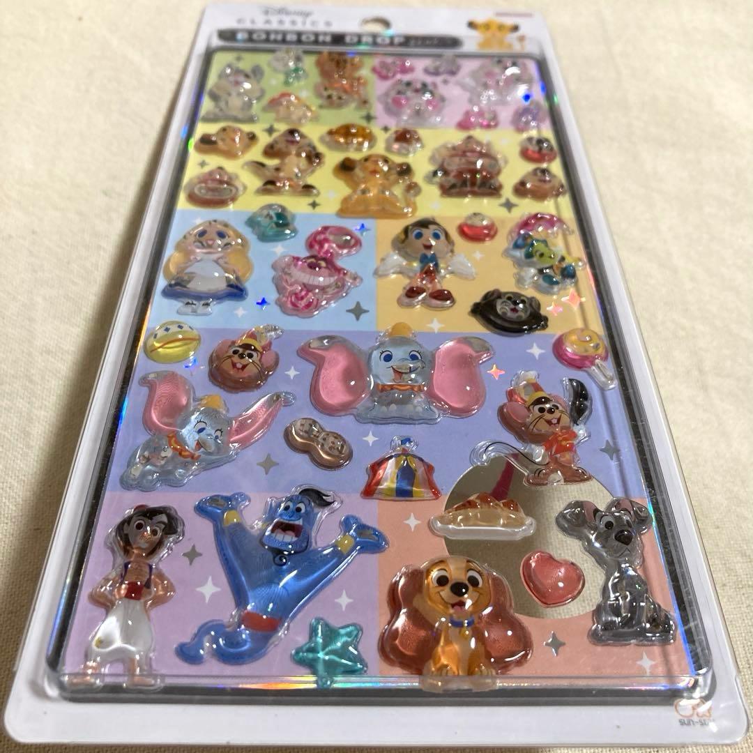 正規品　ディズニー　ボンボンドロップシール　クラシック　ズートピア　プリンセス