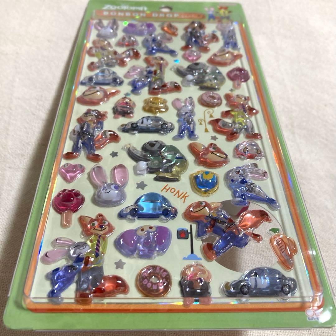 正規品　ディズニー　ボンボンドロップシール　クラシック　ズートピア　プリンセス