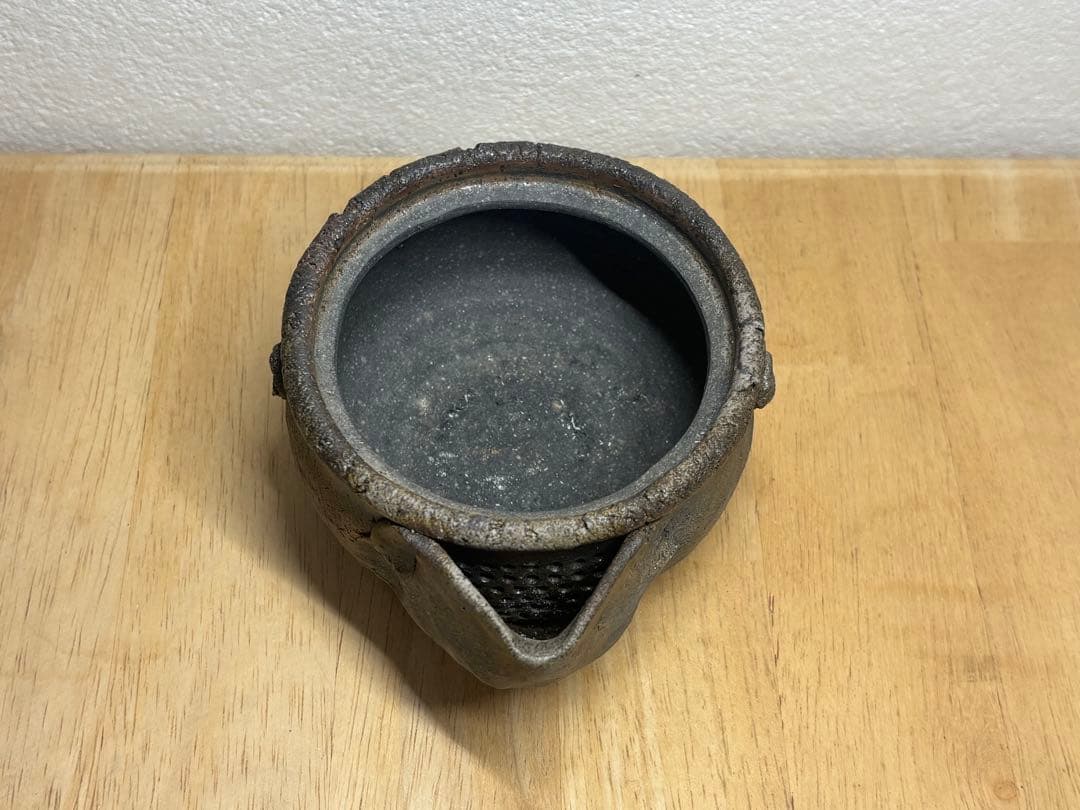 126. 備前焼 宝瓶 登り窯 松 手びねり 急須