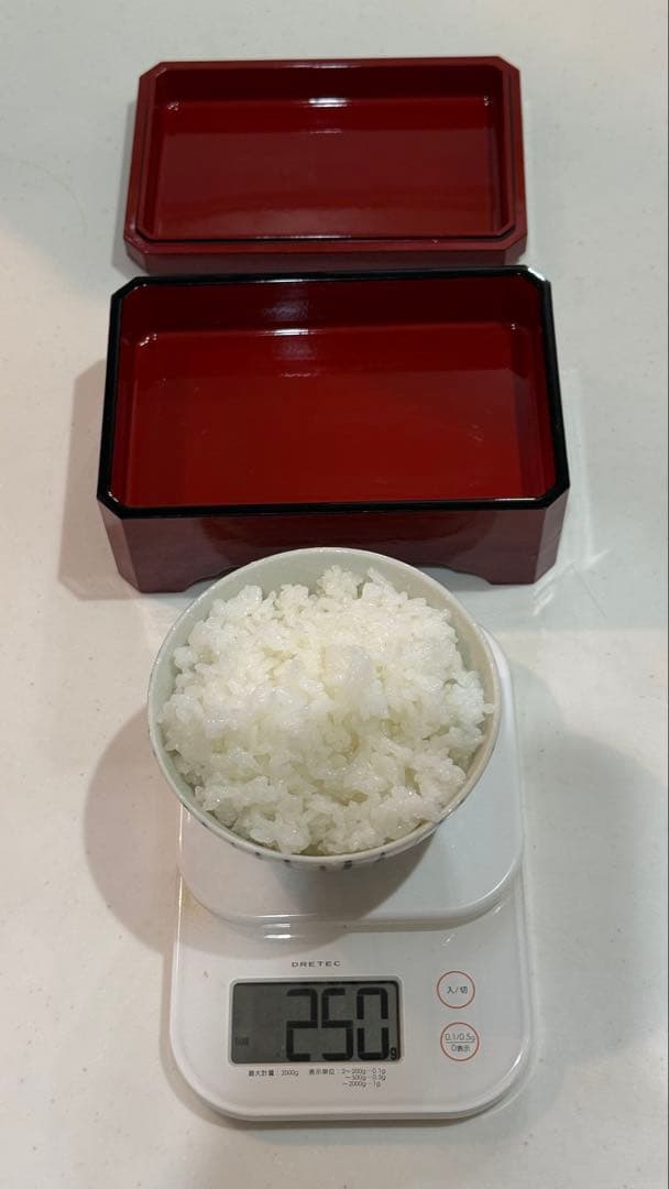 【FLKA様】　【4個セット】赤い漆器 重箱 蓋付き（鰻の長焼用）新品•未使用