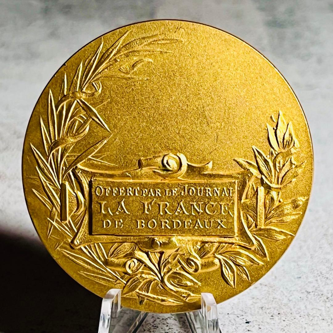 フランス共和国 マリアンヌ 銅メダル 金メッキ 50mm 55g