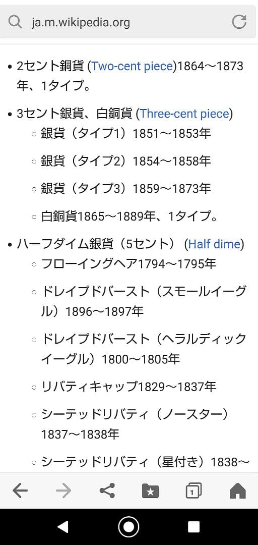 1881年 アメリカ合衆国【極美品】 IIIセント 硬貨