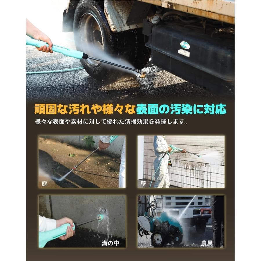 エンジン式高圧洗浄機 21Mpa ハイパワー 4つの噴射パターン 給水機能