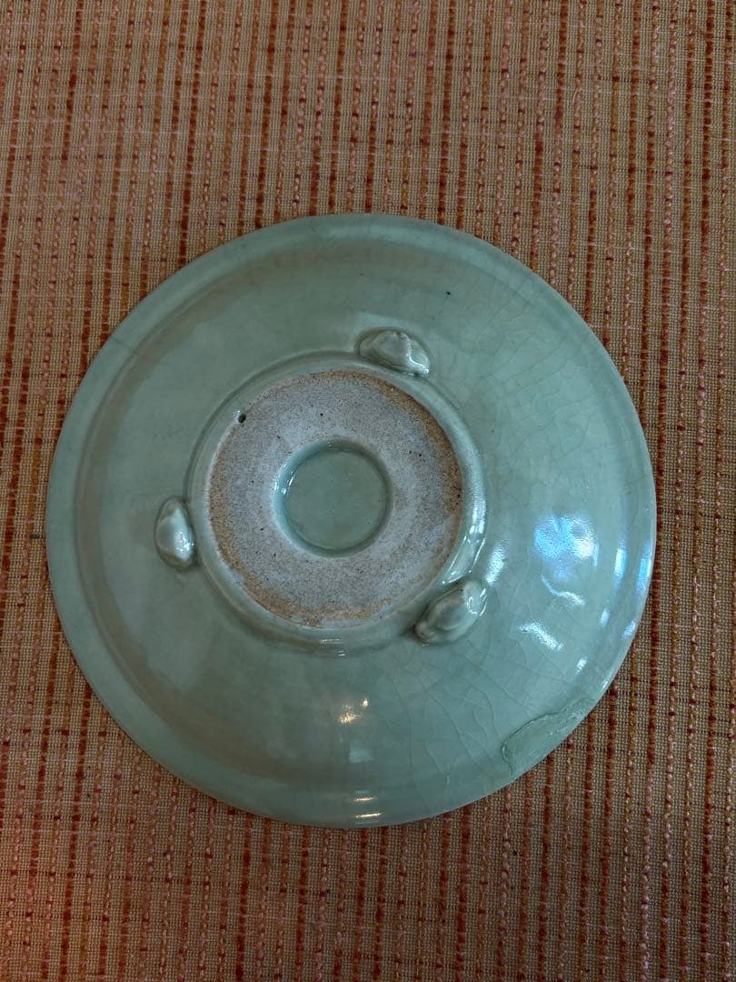 古伊万里　初期青磁皿　三つ足　江戸初期 古美術　骨董