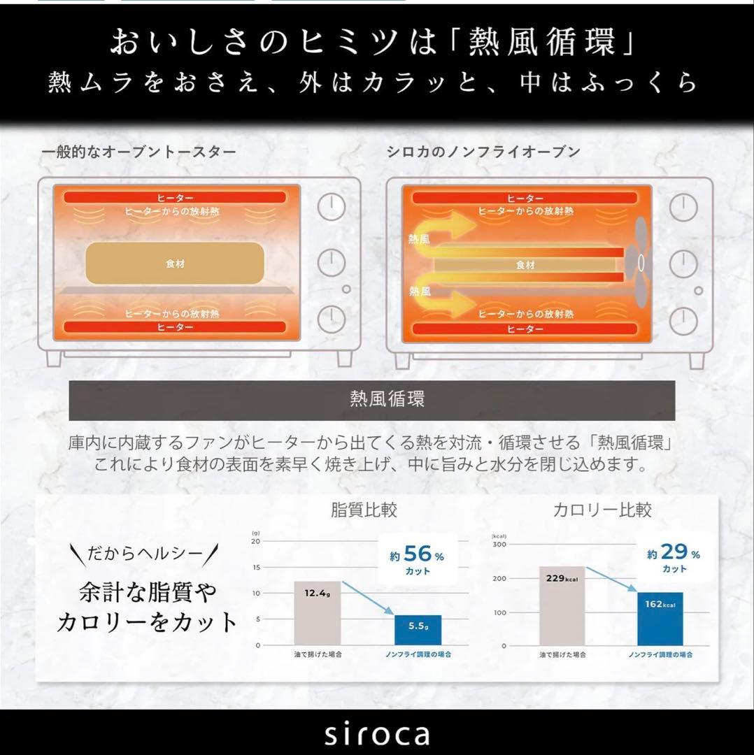 「未使用品」siroca ST-4N231 ノンフライオーブン ホワイト