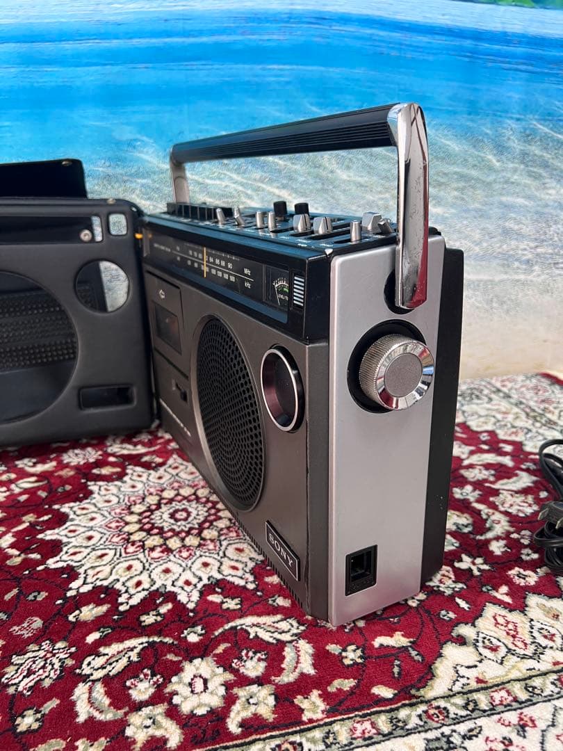 昭和レトロSONY ラジカセCF-1980 中古カバー付き動作品メンテナンス済み