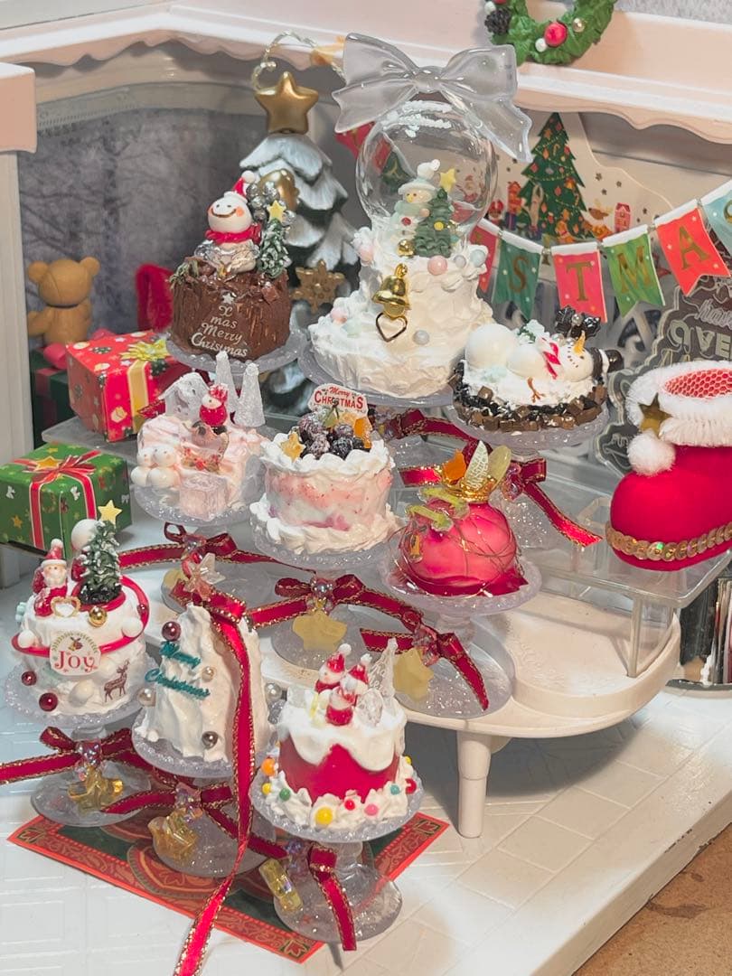 クリスマスホールケーキふたりはともだち