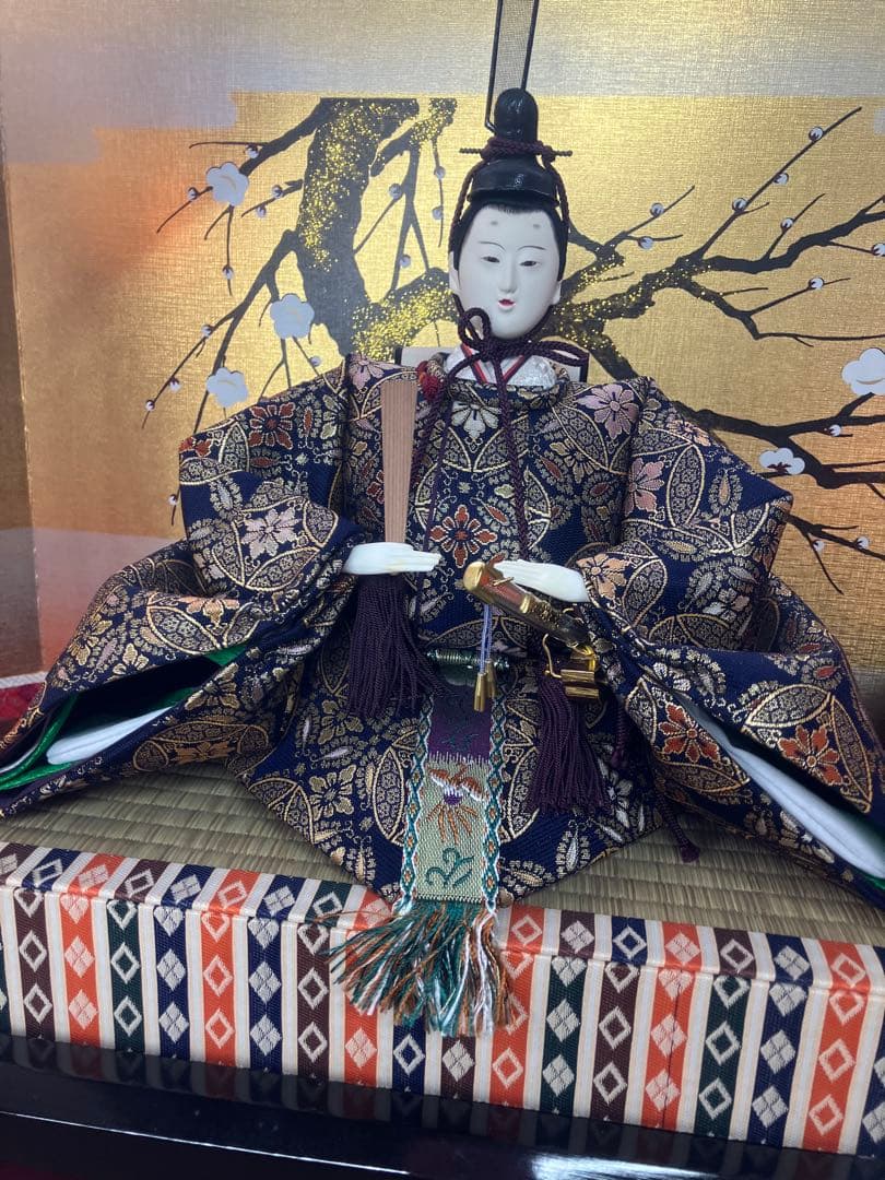 とうぎょくひな人形　毛氈付き　取り扱い説明書付き