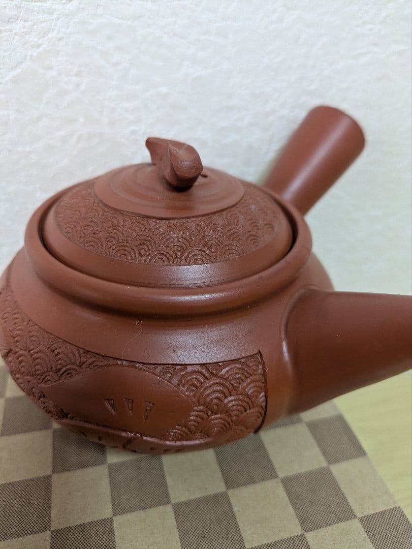 常滑焼 石仙作　朱泥急須