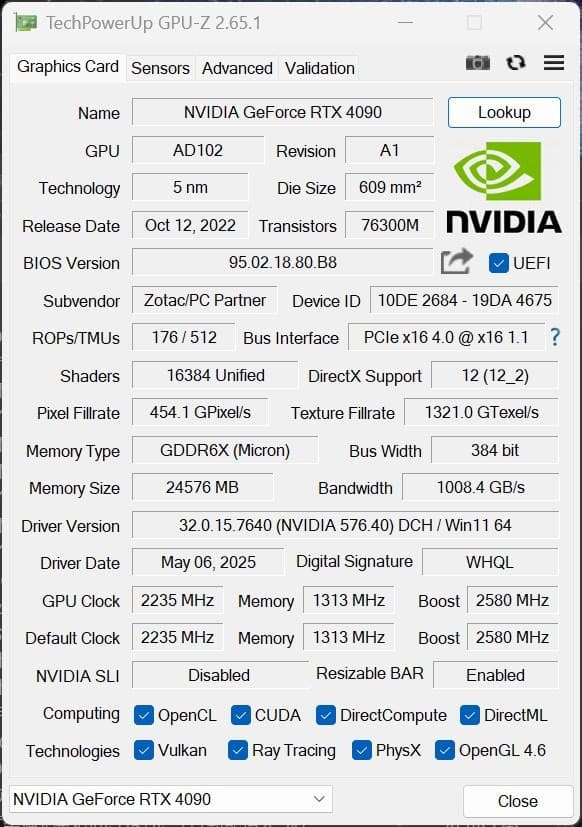 グラフィックボード・グラボ・ビデオカード ZOTAC GeForce RTX 4090 AMP EXTREME AIRO