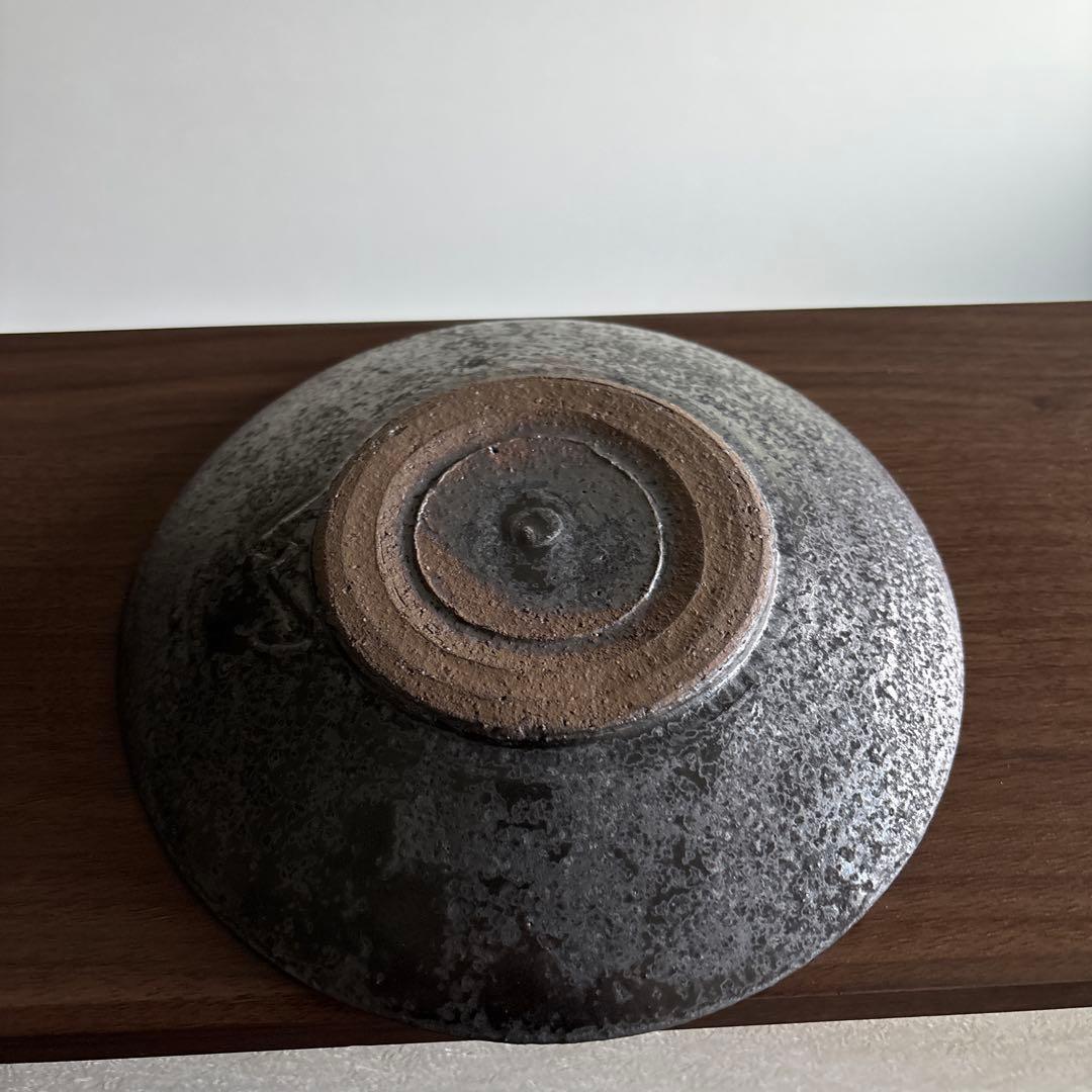 ◻️作家 遠藤素子さん◻️丸皿 鉄釉 M /3枚◻️新品未使用