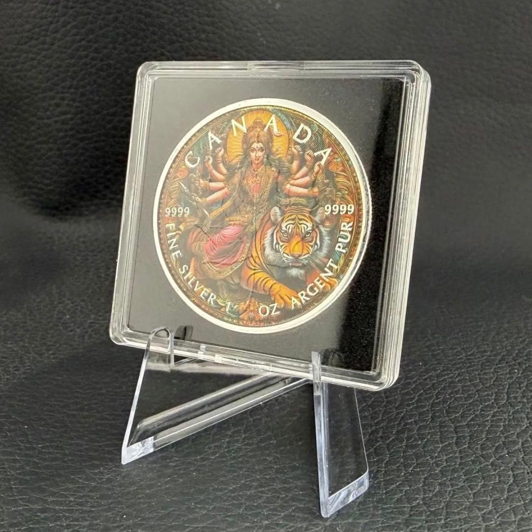 メイプルリーフ 銀貨 カラー ドゥルガー パールヴァティー妃 1オンス 1oz