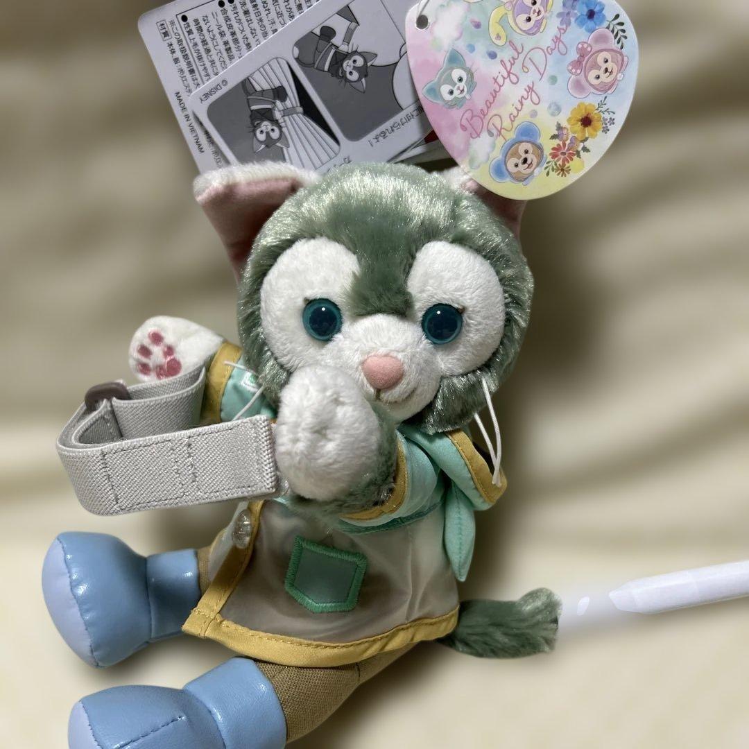 ダッフィー ビューティフル・レイニーデイズ ぬいぐるみ　カーテンホルダータグ付き