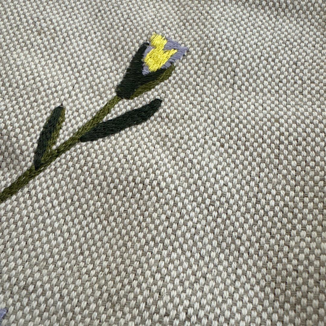 クッションカバー 刺繍 花柄 フランフラン Francfranc 2点