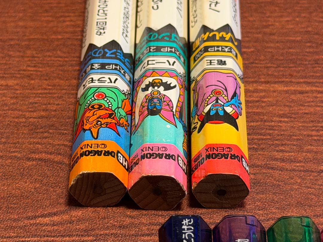 ドラゴンクエスト バトル鉛筆（バトエン）大量まとめ売り 約60本＋キャップ10個
