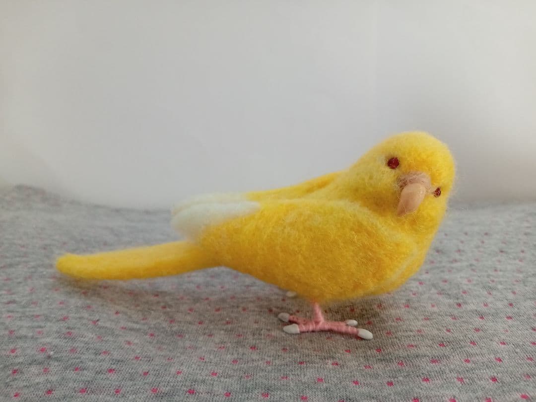 ゆかり様　華様　確認用　セキセイインコルチノーの置物　羊毛フェルト【確認用】