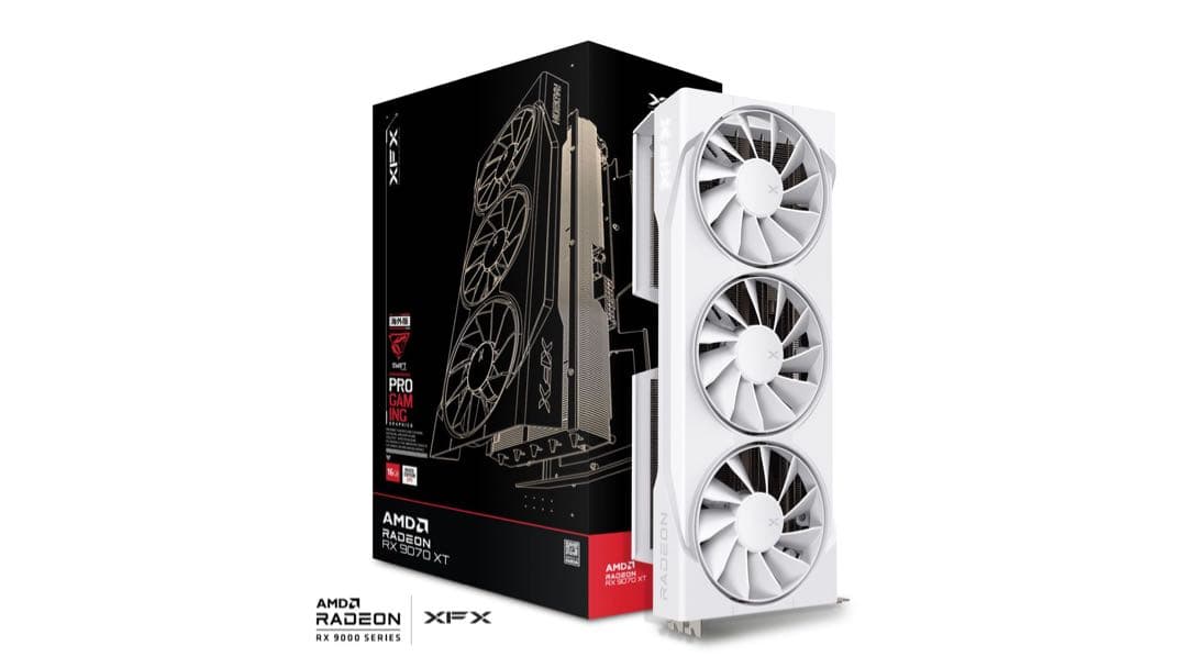 【新品•正規品•納品書有】XFX RX9070XT SWIFT 16GB (白)