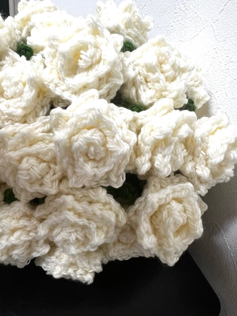 花束ブーケブランケット 白薔薇