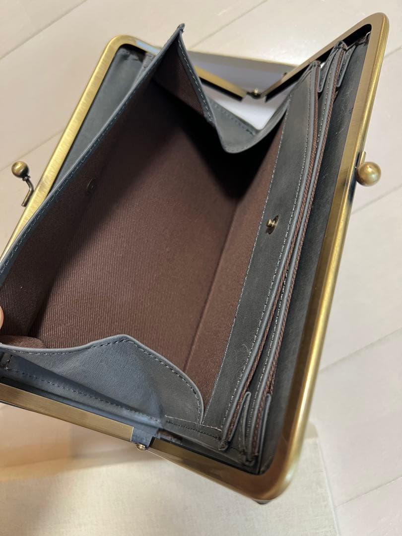 ナフカnafka がま口財布 レディース財布 日本製 ライトブルー
