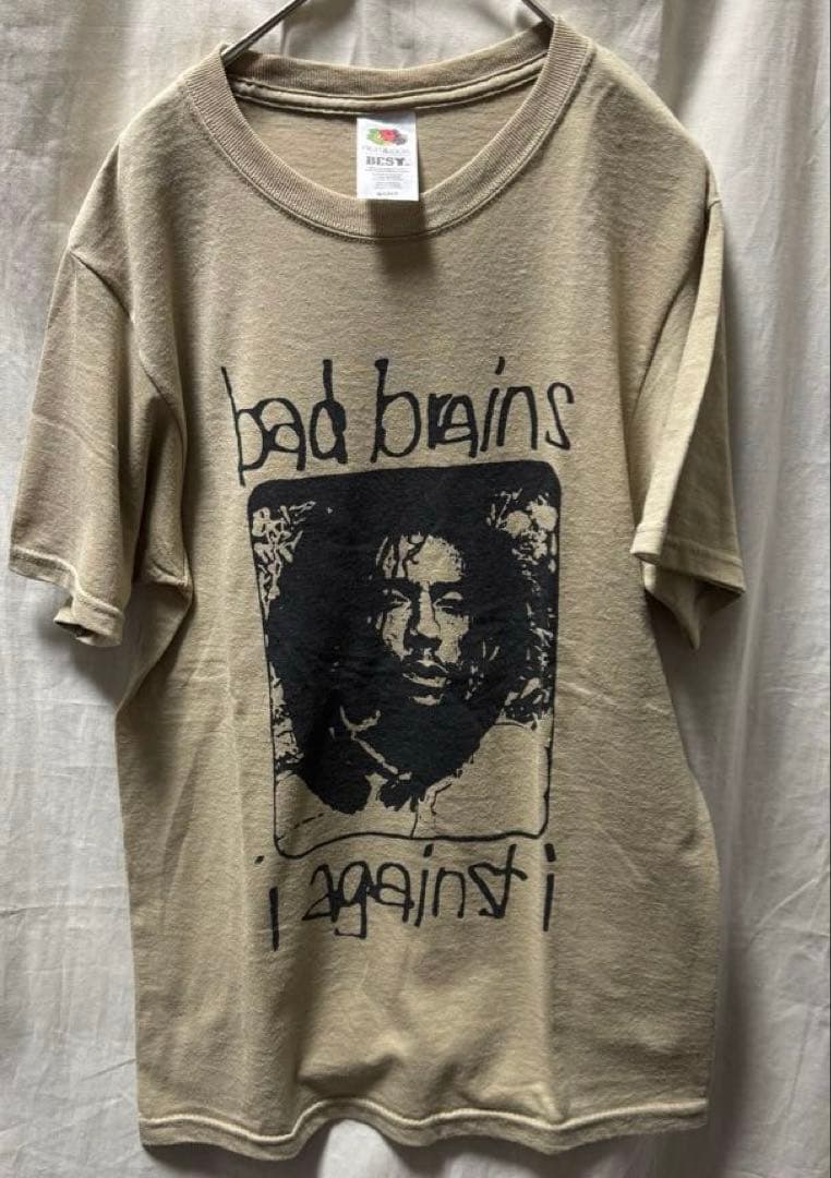 bad brains tシャツ　カーキ　i against i フルーツ